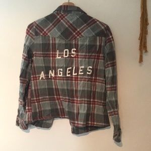 Brandy Melville Los Angeles plaid flannel